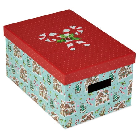 American Greetings, Christmas Gift Box, Ginger Bread House Design (1-Count)