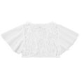 thumbnail image 7 of iEFiEL Womens Chiffon Shrug Cardigan Solid Cropped Bolero for Wedding Evening Party White L, 7 of 7