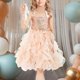 thumbnail image 1 of Odeerbi Niñas Verano Sparkly Lentejuelas Princesa Vestido Tul Tiered Vestido Fiesta Satén Halter Vestido Vestido Sin Mangas, 1 of 4