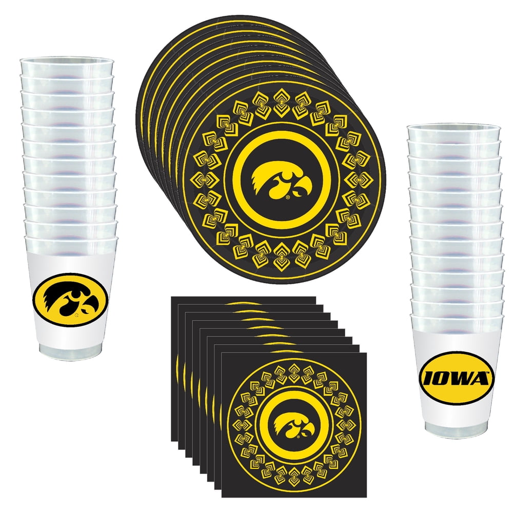 Iowa Hawkeyes Party Supplies 81 pieces (Serves 24)