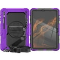 thumbnail image 2 of Dteck Case for Samsung Galaxy Tab S8 Plus 12.4 inch 2022 / S7 FE 12.4 inch 2021 & Tab S7 Plus 12.4" 2020 Tablet with Rotatable Kickstand&Hand Strap&Shoulder Strap&Screen Protector Case,Purple, 2 of 8