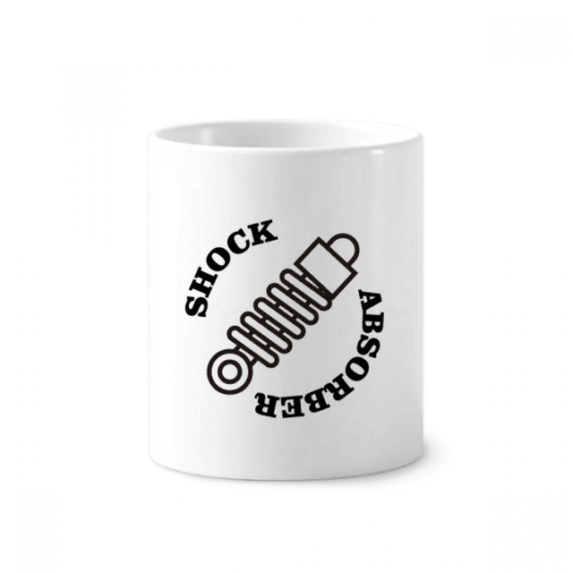 Amortiguador, resorte. Cepillo de dientes titular de la pluma Mug de ceramica blanca taza 350ml