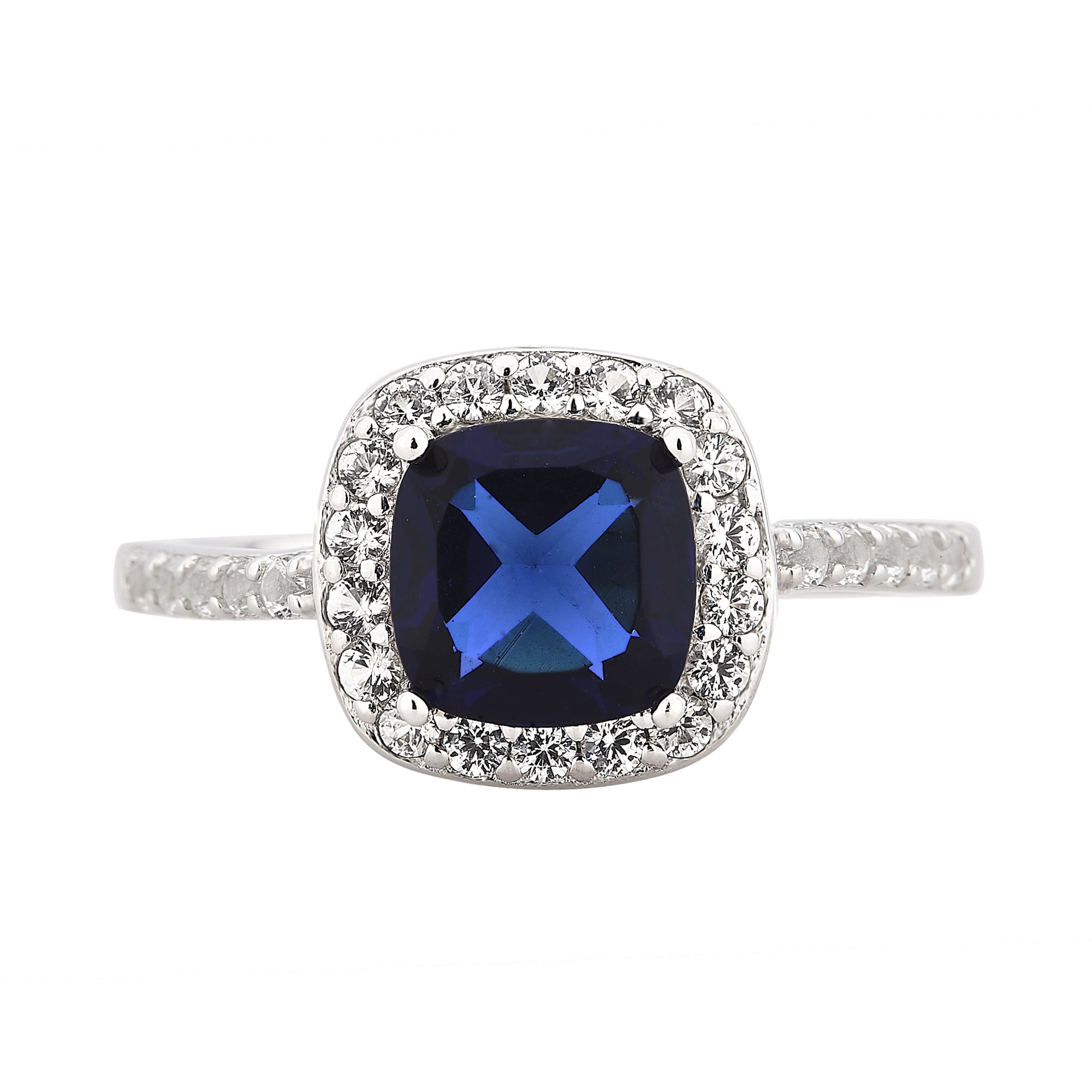Diamond accent, Created Blue Sapphire & White Sapphire Sterling Silver 3 Piece Jewelry Set
