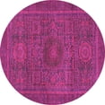 thumbnail image 1 of Ahgly Company Indoor Round Abstract Pink Modern Area Rugs, 4' Round, 1 of 4