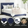 thumbnail image 5 of Reece Channel Stitched Upholstered Full Bed, Sapphire Blue, by Hillsdale Living Essentials, 5 of 19