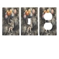 thumbnail image 3 of Yayeee Duplex Wall Plate 1-Gang 4.5"x2.7" Home Receptacle Light Switch Decorative Outlet Cover, Watercolor Space, 3 of 7