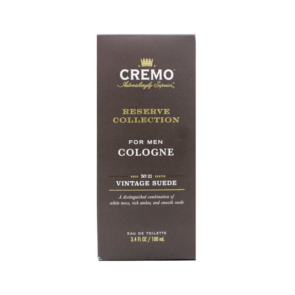 Cremo Cologne for Men, Reserve Collection, No. 21 Bold Exotic, Vintage Suede, 3.4 fl oz