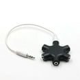 thumbnail image 2 of MUSEYA headphone microphone splitter 6 Way 3.5mm Splitter Black Corrosion Protection for Users with Tablets 1Pack, 2 of 8