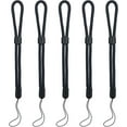 thumbnail image 1 of 5PCS Wrist lanyard, 8.8 inch Hand Wrist Strap Lanyard, Adjustable Nylon Wristlet Straps for Cell Phone, Camera, GoPro, PSP, USB Flash Drives, Flashlight (Black), 1 of 7