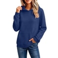 thumbnail image 2 of ClodeEU Women's Textured Hooded Drop Shoulder Long Sleeve Sweatshirt with Pockets,Casual Loose Fit Athletic Top ,Women's Plus L, 2 of 6