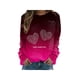 thumbnail image 1 of Día de San Valentín Blusa para mujer Manga larga Love Eement Prints Camiseta con cuello redondo Sudadera XBTCLXEBCO Corazón fucsia, CH, 1 of 6