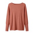 thumbnail image 5 of Njagoc3 Tops for Women | Crewneck Long Sleeve Relaxed Fit Pullover Top with Ribbed Cuffs & Curved Hem | Relaxed Fit for Fall Casual Wear & Lounge Activities，Red，XXL, 5 of 6
