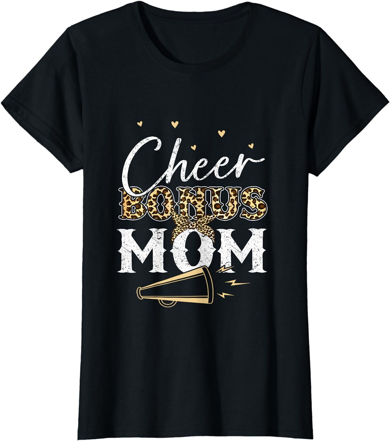 Cheer Bonus Mom Shirt Leopard Cheerleading Stepmom Cheer T-Shirt ...