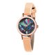 thumbnail image 3 of Reloj unisex de moda con esfera redonda y elegante reloj de pulsera analógico de cuarzo (banda beige con espejo negro), 3 of 3