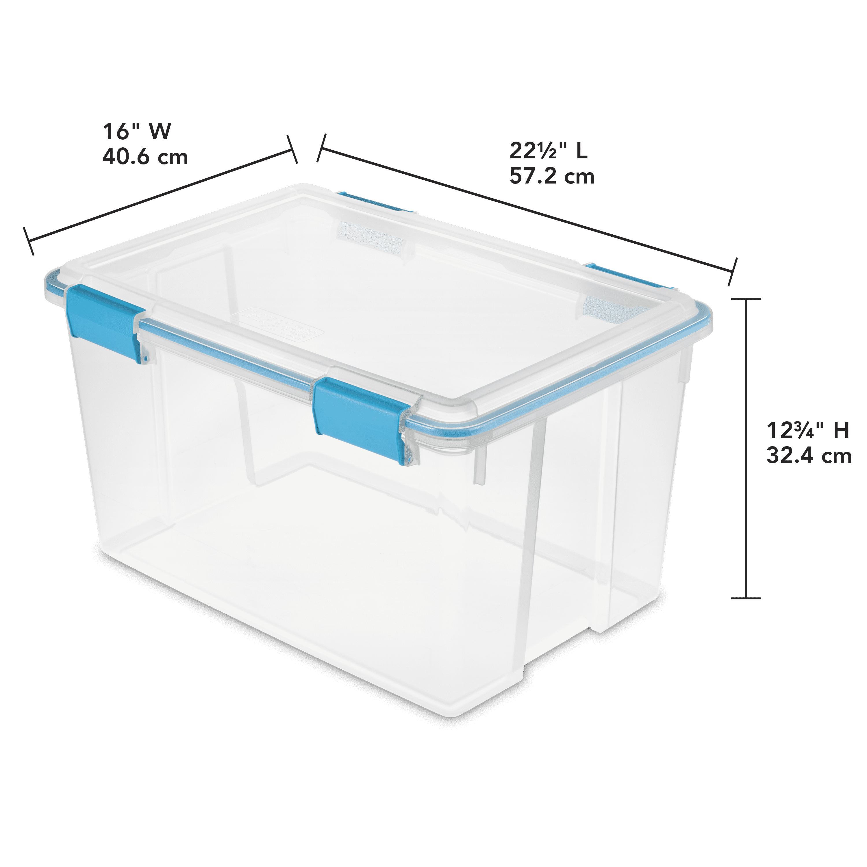Wholesale Sterilite Storage Box W/ Lid- 54qt- Clear CLEARwBLUE LATCHES