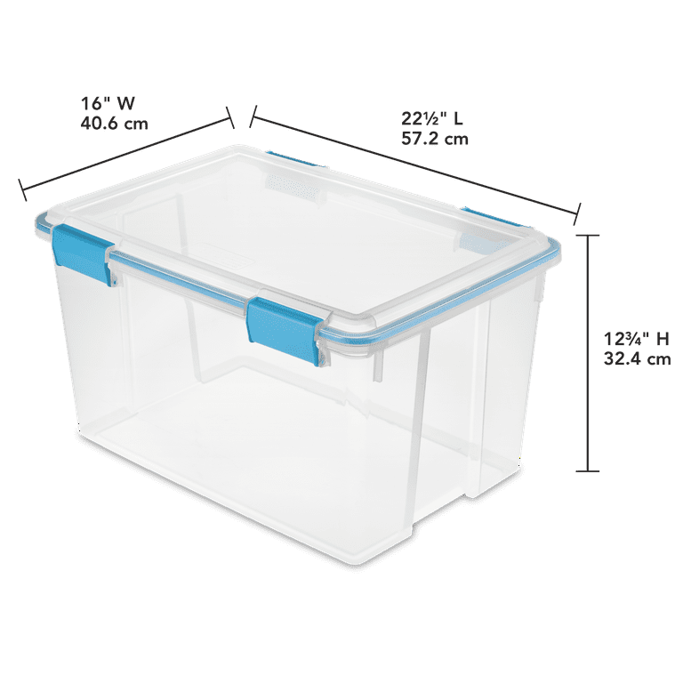 Sterilite 54 Quart Gasket Box, Clear
