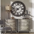 thumbnail image 3 of Uttermost Ronan Wood and Metal Wall Clock in Dark Rustic Bronze/Gray, 3 of 3
