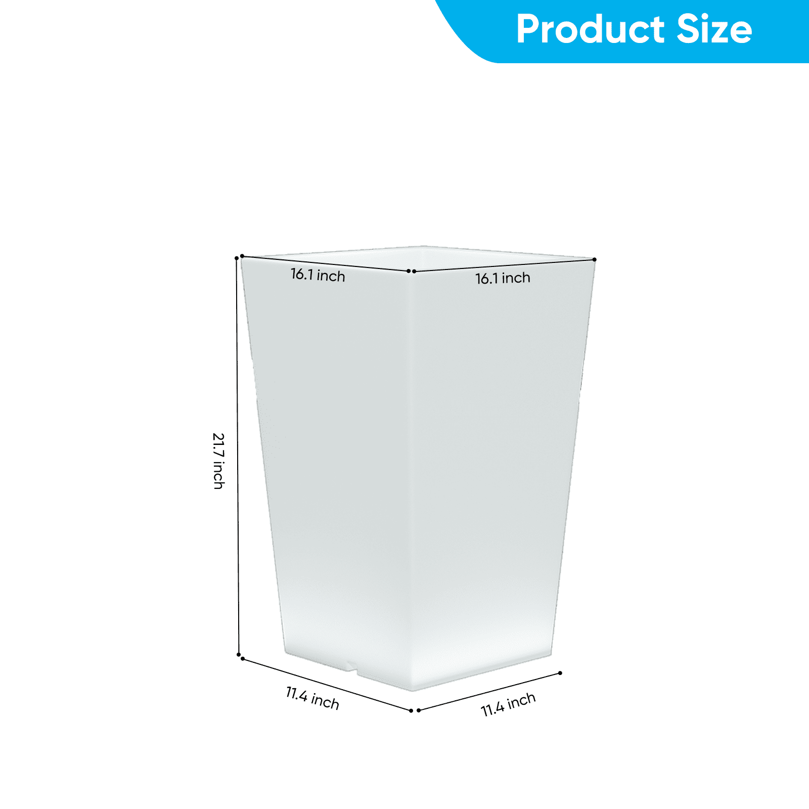 BALUS 22" RGB LED Outdoor Tall Planter with Remote Control, Large RGB Ice Bucket ,Waterproof Rechargeable Lighted Flower Pot for Home Decor, Garden, Party, Wedding, Gifts