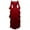 Wine, variant on Turilly Women's Long Sleeve Neck Dress Floor Length Cosplay Dress Plus Size Dress