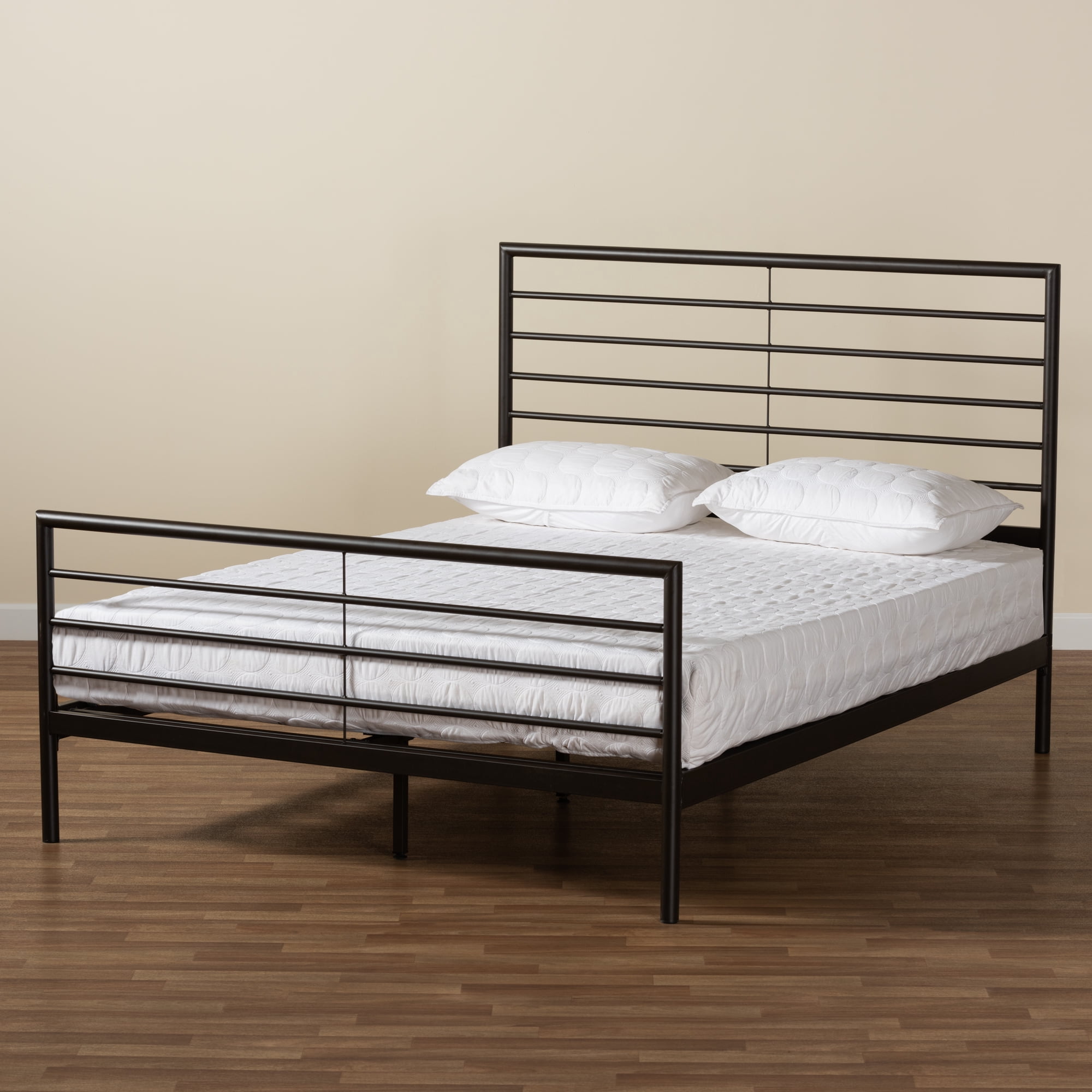 Baxton Studio Alva Modern Engineered Wood Platform Bed, Full, Black