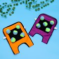thumbnail image 2 of FELTECHELECTR Juego de pelota y chaleco adhesivo para niños, juego grupal para el hogar y la escuela (chaleco morado y naranja, 10 pelotas de esponja, color aleatorio), 2 of 6