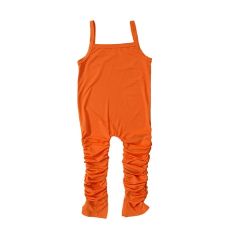 

Baby Girl Clothes Kids Toddler Children Cotton Solid Summer Sleeveless Long Pants Toddler Girl Clothes