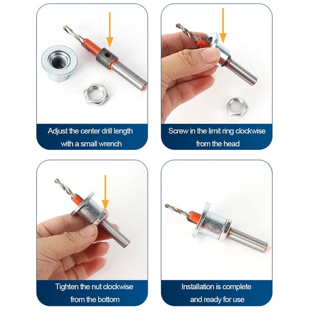 Fregadero de mostrador Broca Brocas cónicas de carburo para carpintería (2.8 * 8)