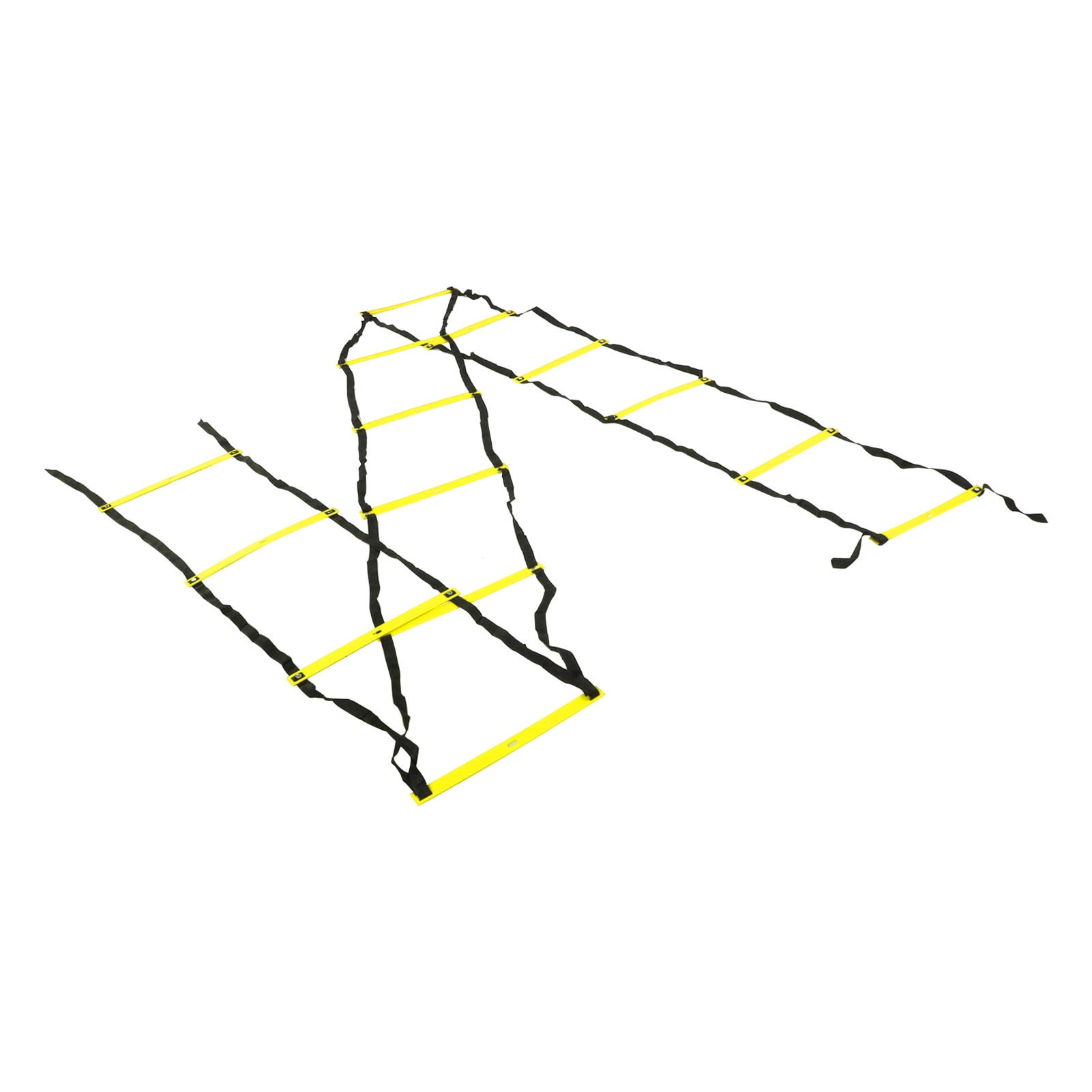 YAHHU 7M 14 Rung Agility Speed Ladder Stairs Yellow Fitness Soccer Football Speed Ladder Equipment for Outdoor and Indoor Athletic Training (18.5 inches / 47 cm)