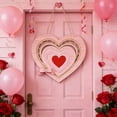 thumbnail image 2 of Valentine's Day Decoration, Valentine's Wooden Hanging Sign, Heart Flower Bow Butterfly Decoration for Front Door, Welcome Wood for Valentines Home Door Porch Window Wall Decor, 2 of 5