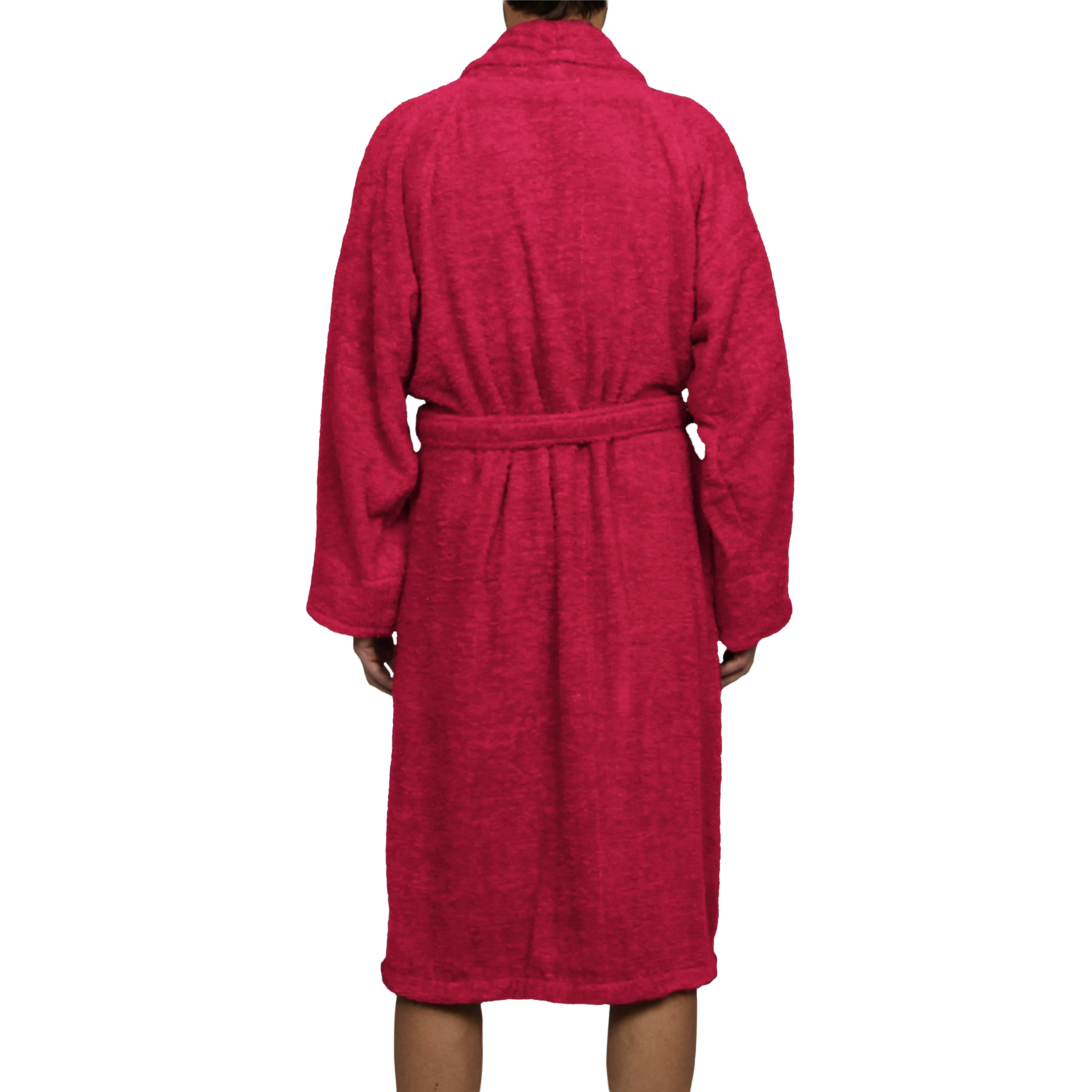 Superior Terry Cotton Adult Unisex Soft Lightweight Bathrobe, Medium, Burgundy