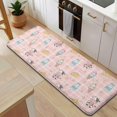 thumbnail image 5 of Pink Cow Dairy Pattern Kitchen Rug Mat,Kitchen Runner Rugs Non Skid Washable,Decorative Kitchen Floor Mats for Kitchen,Sink,Laundry,17"x47.2", 5 of 7