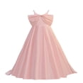 thumbnail image 3 of Fozruso Girls' Casual Dress Girls' Party Dress With Satin Bodice Sleeveless Bow Detail Wedding Birthday Dress,8-9 Years, 3 of 7