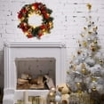 thumbnail image 2 of LED Christmas Wreath, Christmas Garland Outdoor Lighted Pine, Christmas Holiday Decoration Indoor, 2 of 9