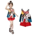 thumbnail image 2 of URMAGIC Kids Baby Girls Graffiti Vest Dress+Red Shorts Summer Clothes Set,1-6Y, 2 of 11