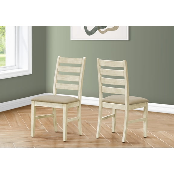 Dtwnek Set of 2 Upholstered Seat Dining Chair for Dining Room, Living Room, Office, Beige