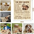 thumbnail image 3 of Christmas Anniversary Romantic Gifts for Wife Women 2024, Wife Ideas, Gifts for Wife Christmas Unique from Husband, Wife Gifts from Husband, The Perfect to My Wife Blanket 60" x 50", 3 of 5