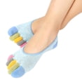 thumbnail image 3 of Calcetines Tobilleros De Algodón Con Forro Invisible Para Mujer, Con Dedos De Colores, Para Correr ANGGREK Otros, 3 of 3
