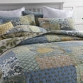 thumbnail image 2 of Set de edredón Yvooxny California King Bohemian Farmhouse Green, 2 of 7