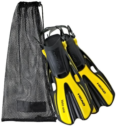 HEAD Mares Volo One Adjustable Snorkeling Fins - Black, Small Size With OPB Hinge Tech