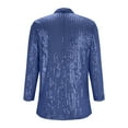 thumbnail image 5 of Pyhlmscde Women's Sequins Casual Long Sleeve Lapel Outerwear Jacket, Velvet Blazer Women, Sequin Blazer for Women, Jackets for Women, 5 of 5