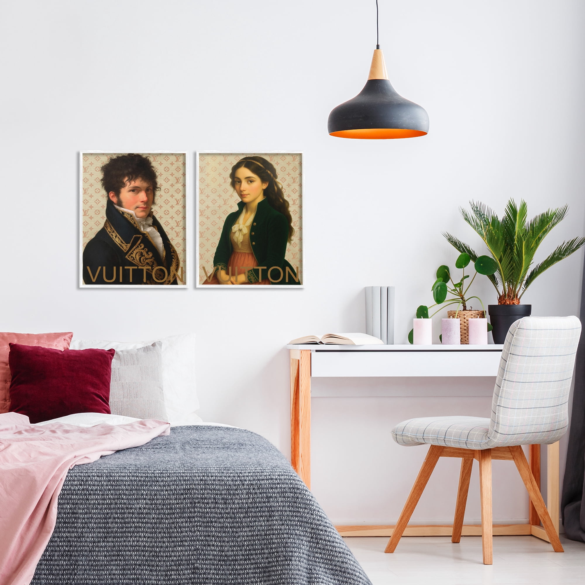 Stupell Industries Glam Fashion Models in Spring 2 Piece White Framed Giclee Art Set, design by Grotto Studios