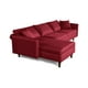 thumbnail image 4 of Sala Modular Sofá Cama Reversible De Lino Rojo Beehive Memory Foam Modelo Analia, 4 of 8