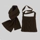 thumbnail image 2 of Conjunto de bolso de dos piezas de bufanda cálida de punto de color puro de invierno de moda para mujer Fridja  nalpqowj2602, 2 of 3