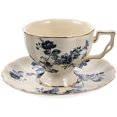 thumbnail image 1 of 1 Set Ceramic Cup European Style Delicate Milk Mug Coffee Cup Saucer Water Cup, 1 of 9