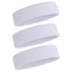 thumbnail image 1 of Diademas deportivas para hombre y mujer: 3 unidades, de algodón absorbente (blanco), 1 of 5