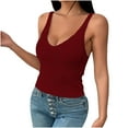 thumbnail image 4 of Ruimatai Women's V-Neck Tank Top Sleeveless Stretch Camisole Soft Comfortable Layering Shirt Casual Summer Blouse, 4 of 6
