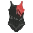 thumbnail image 3 of RUNQHUI Dames Strass Justaucorps de Gymnastique Rythmique Sans Manches Justaucorps de Ballet Patinage Artistique Rouge TTG, 3 of 7