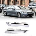 thumbnail image 4 of Car Front Left & Right Chrome Fender Trim Molding For- F10 F11 528I 535I 51137336645 51137336646, 4 of 5