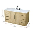 thumbnail image 7 of Elegant Kitchen and Bath 60 inch Single Bathroom Vanity in Hazel Oak, 7 of 7