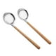 thumbnail image 1 of cucharones para olla caliente de acero inoxidable, cucharas para sopa con mango de madera, 1 of 8
